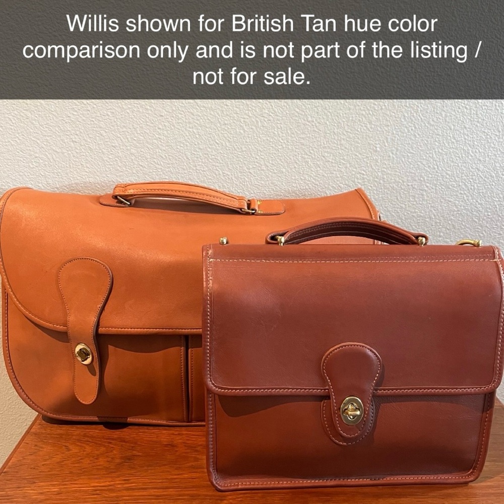 Vintage Coach Carrier Brief Bag in British Tan with Hang Tag - Style 9800 - Picture 15 of 16